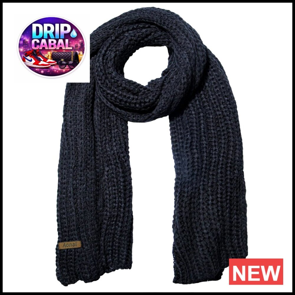 Chunky Cable Knit Winter Scarf Oversized Cozy Soft Warm Long Wrap Elegant